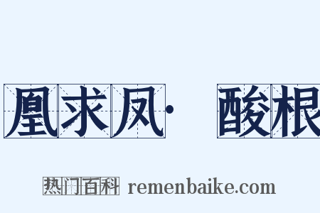 凰求凤·酸根是什么意思的图片
